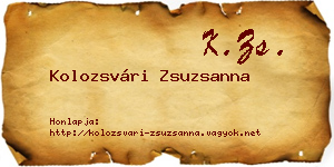 Kolozsvári Zsuzsanna névjegykártya