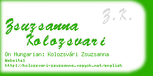 zsuzsanna kolozsvari business card